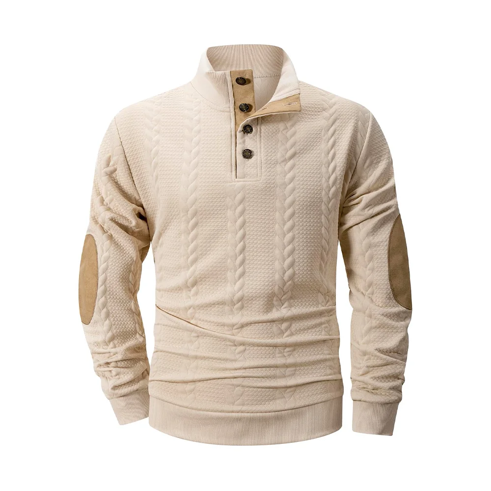 Casual Long-Sleeved Button Sweater