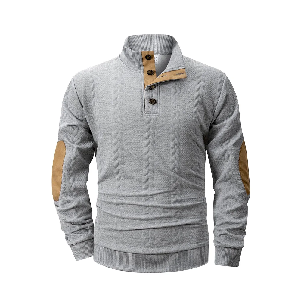 Casual Long-Sleeved Button Sweater