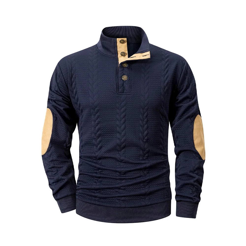 Casual Long-Sleeved Button Sweater